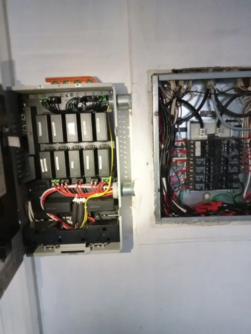 Electrical panel upgrade completed for Security Camera Wiring in Easton